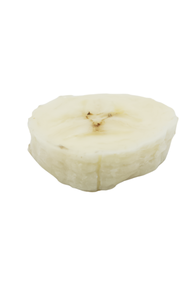 slice of banana on transparent background png