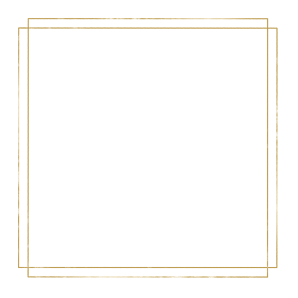 Gold Square Frame on a Transparent Background png