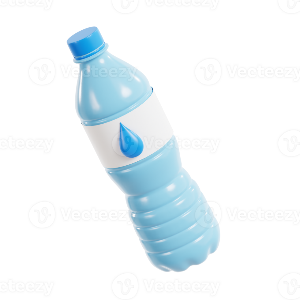 water bottle 3d icon, transparent background png