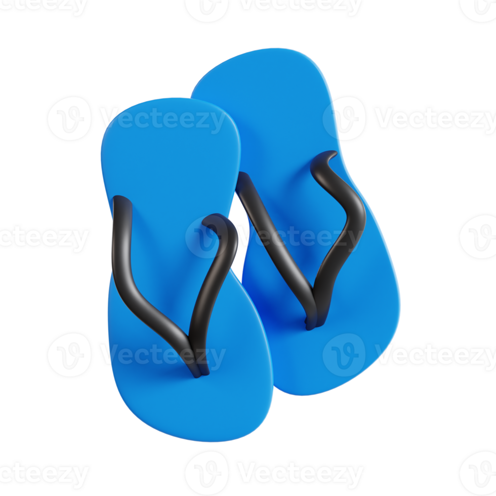 flip flop 3d icon, transparent background png