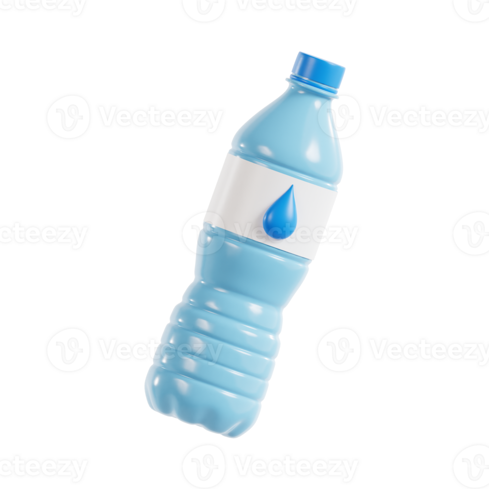 water bottle 3d icon, transparent background png