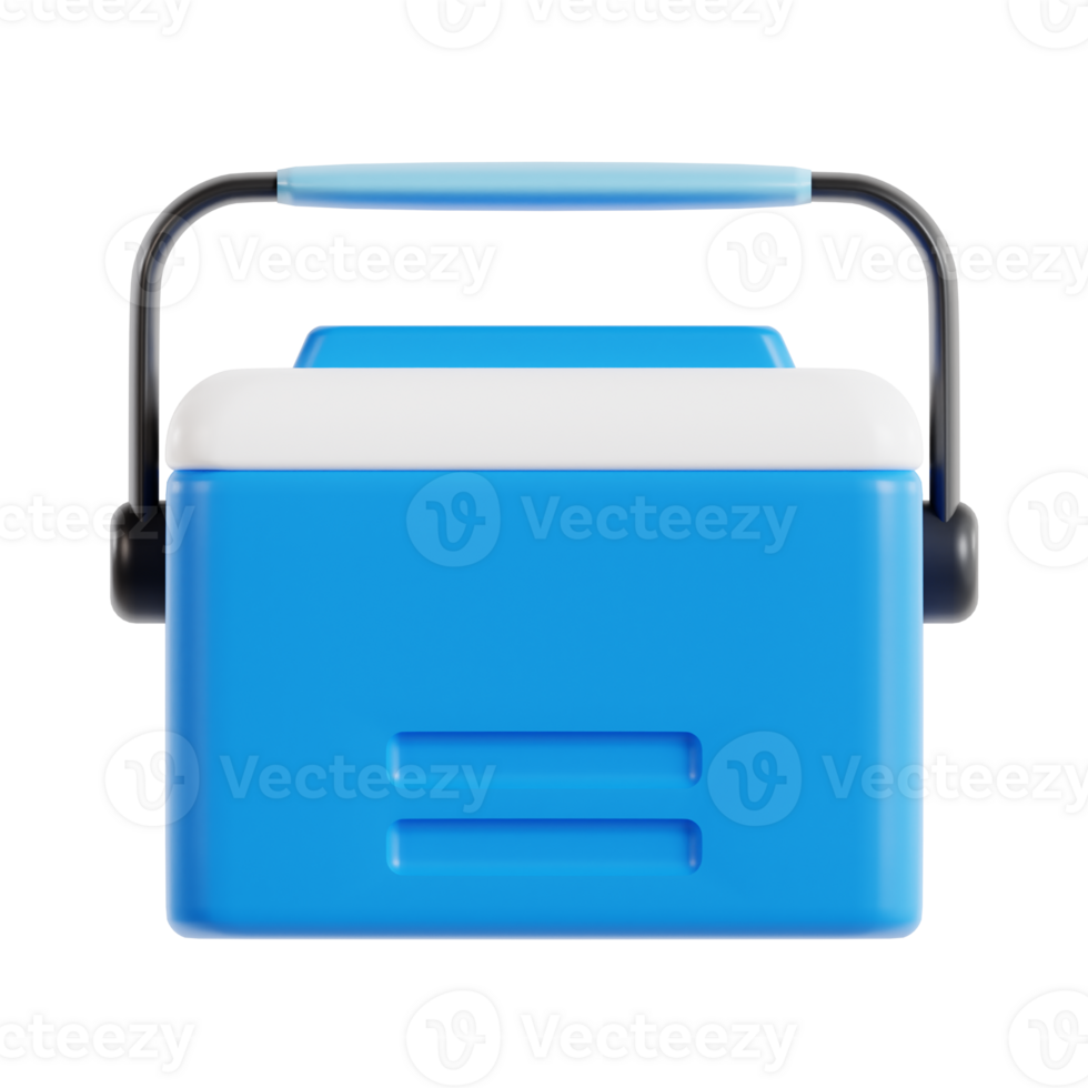 ice box 3d icon, transparent background png
