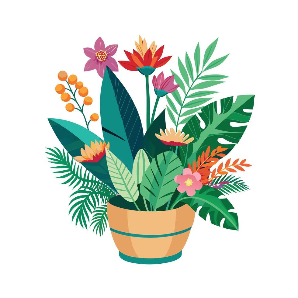 Flowerpot Houseplant Illustration vector