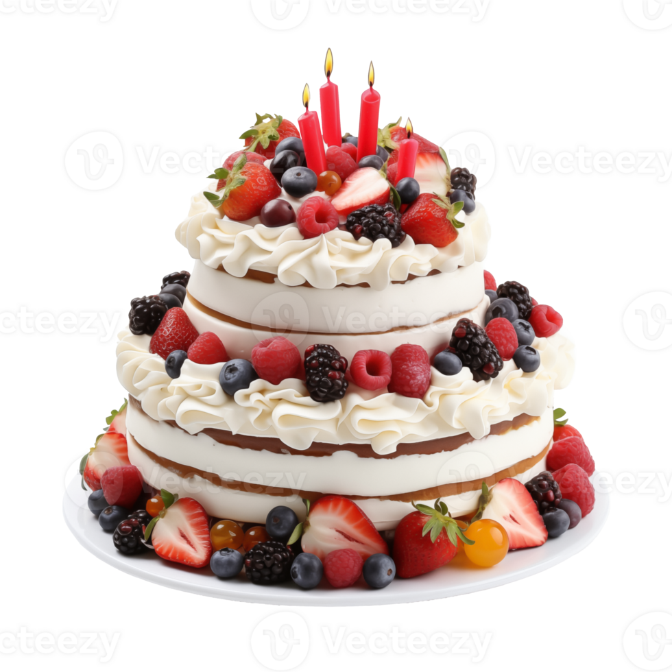 Birtrhday cake with Transparent Background png