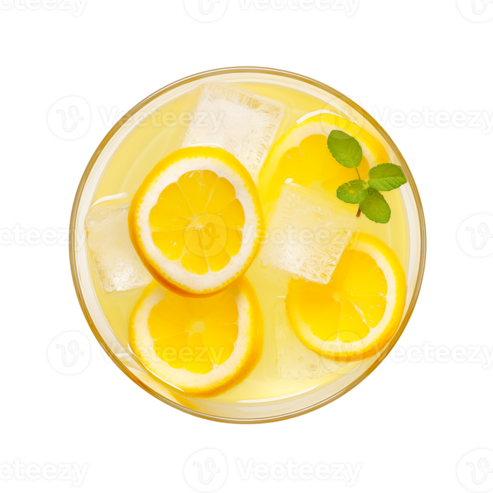 Refreshing lemon juice with Transparent Background png