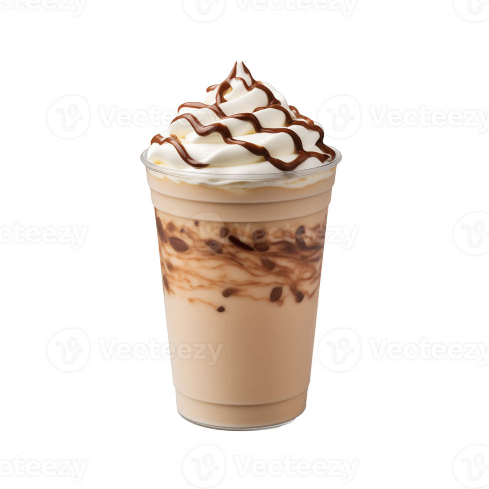 Iced coffee with Transparent Background png