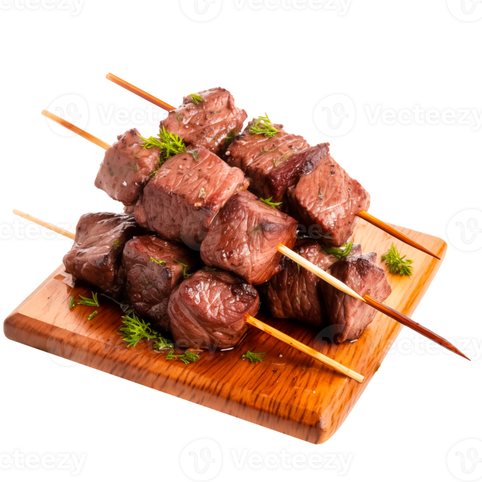 beef kebabs skewers with Transparent Background png