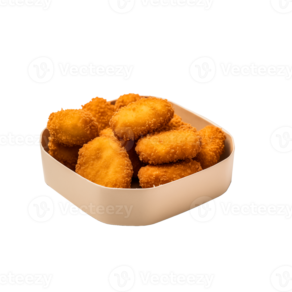 Paper cardboard box of chicken nuggets png