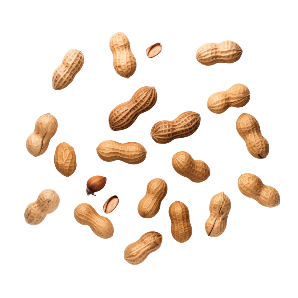 Falling pranuts or nuts with no background png