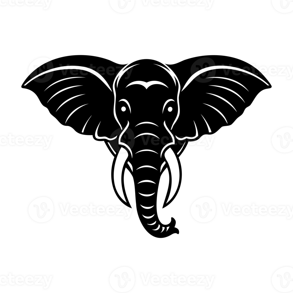 Elephant Silhouettes Collection with Ornamental, Baby, Nature, and Night Styles png