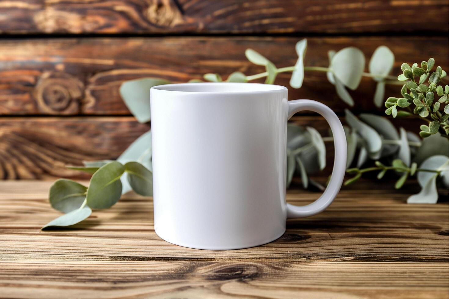 Blank handle mug, white mug mockup photo