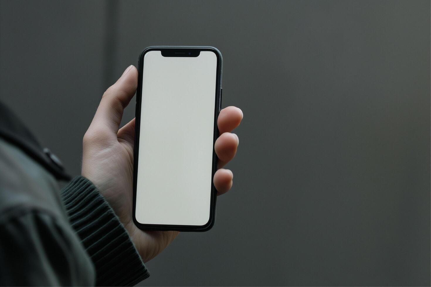 Hand use mobile phone for mockup photo