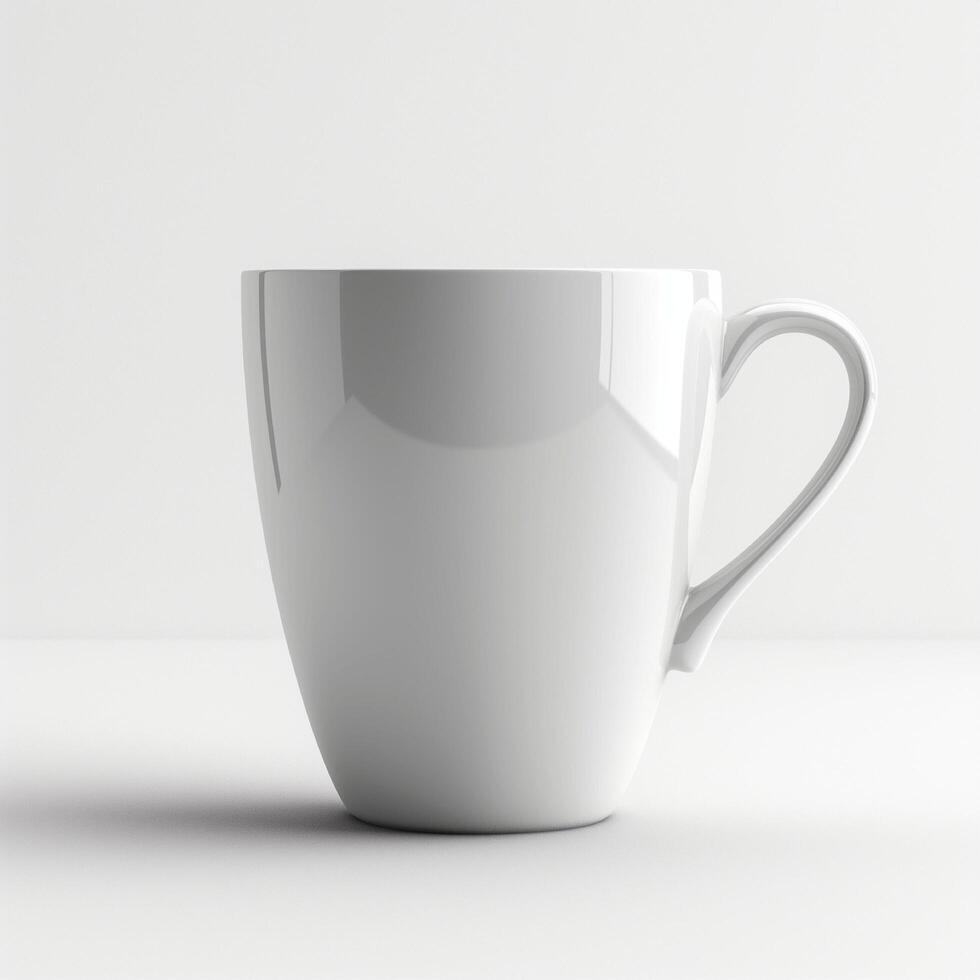 Blank handle mug, white mug mockup photo