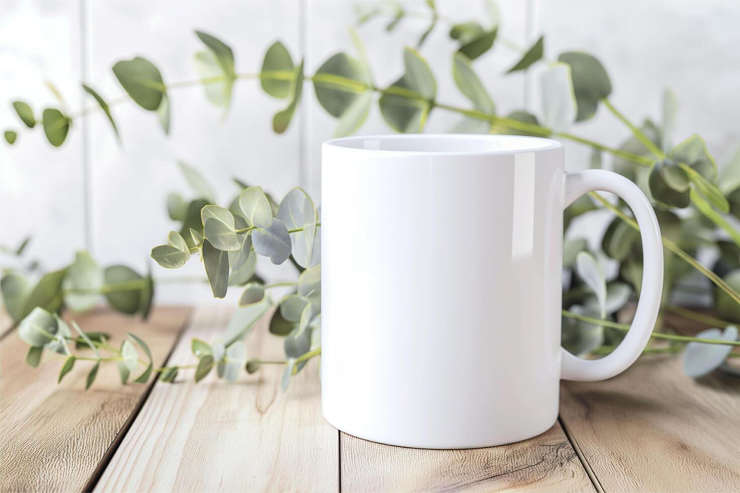 Blank handle mug, white mug mockup photo