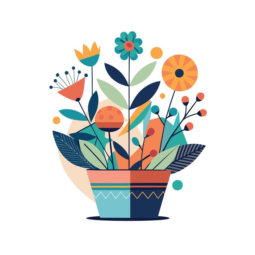 Flowerpot Houseplant Illustration vector