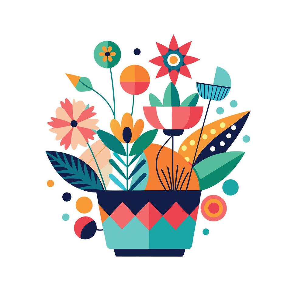 Flowerpot Houseplant Illustration vector