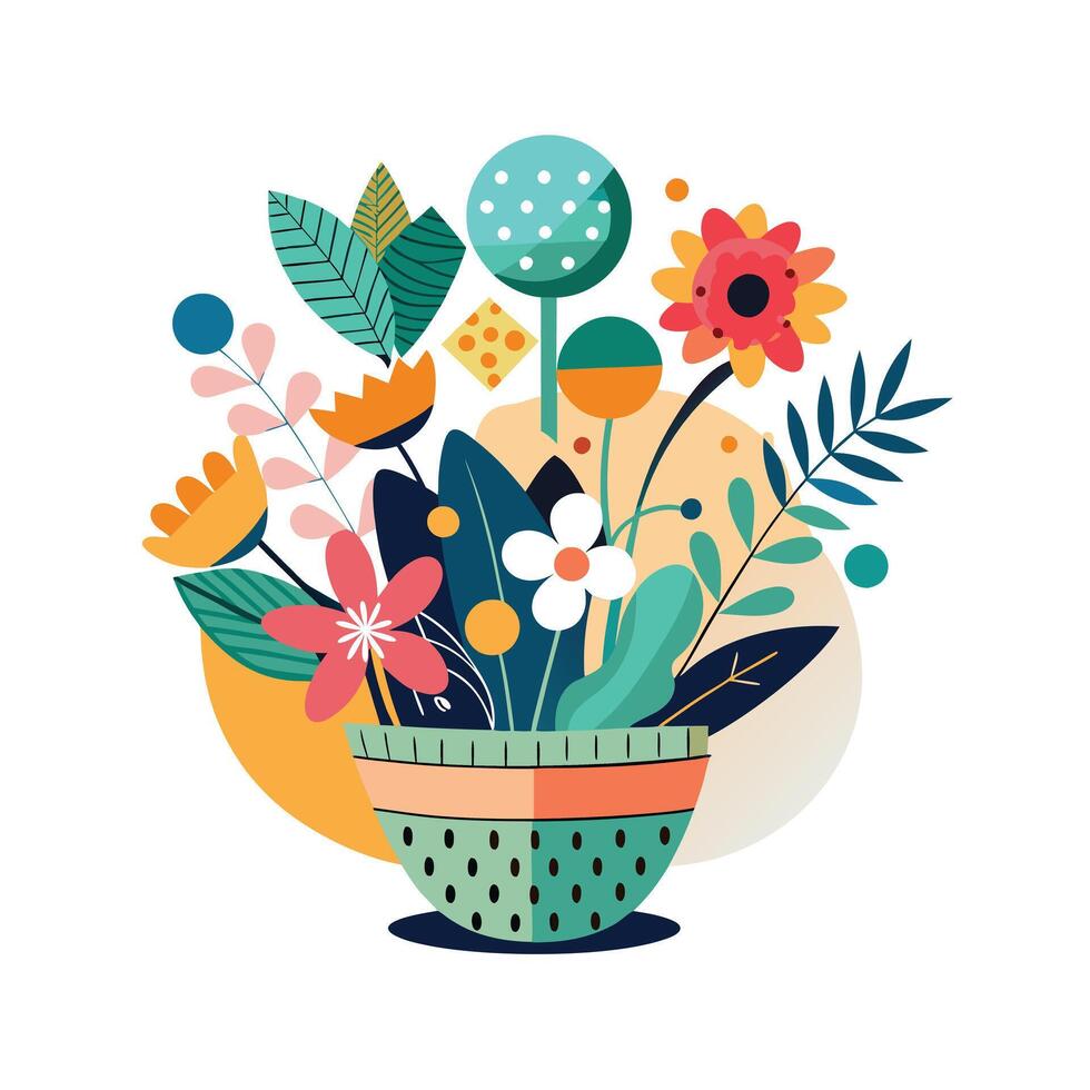 Flowerpot Houseplant Illustration vector