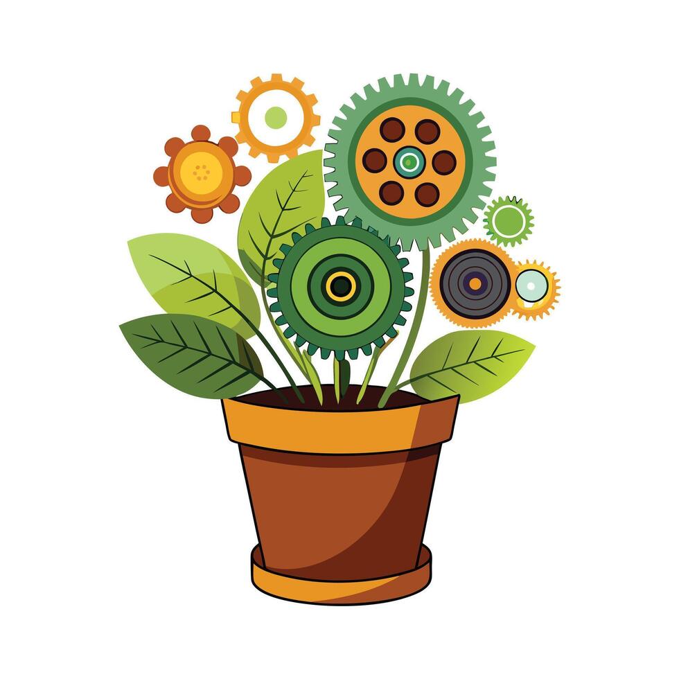 Flowerpot Houseplant Illustration vector