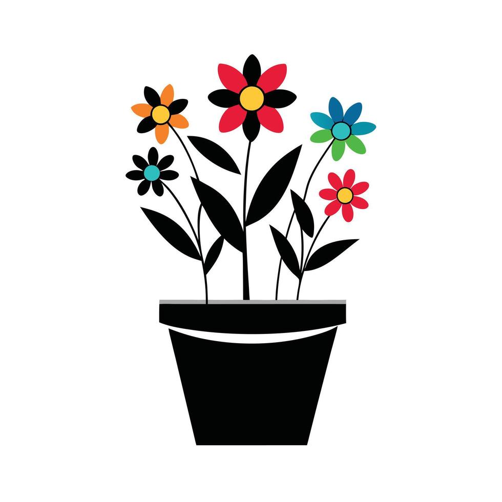 Flowerpot Houseplant Illustration vector