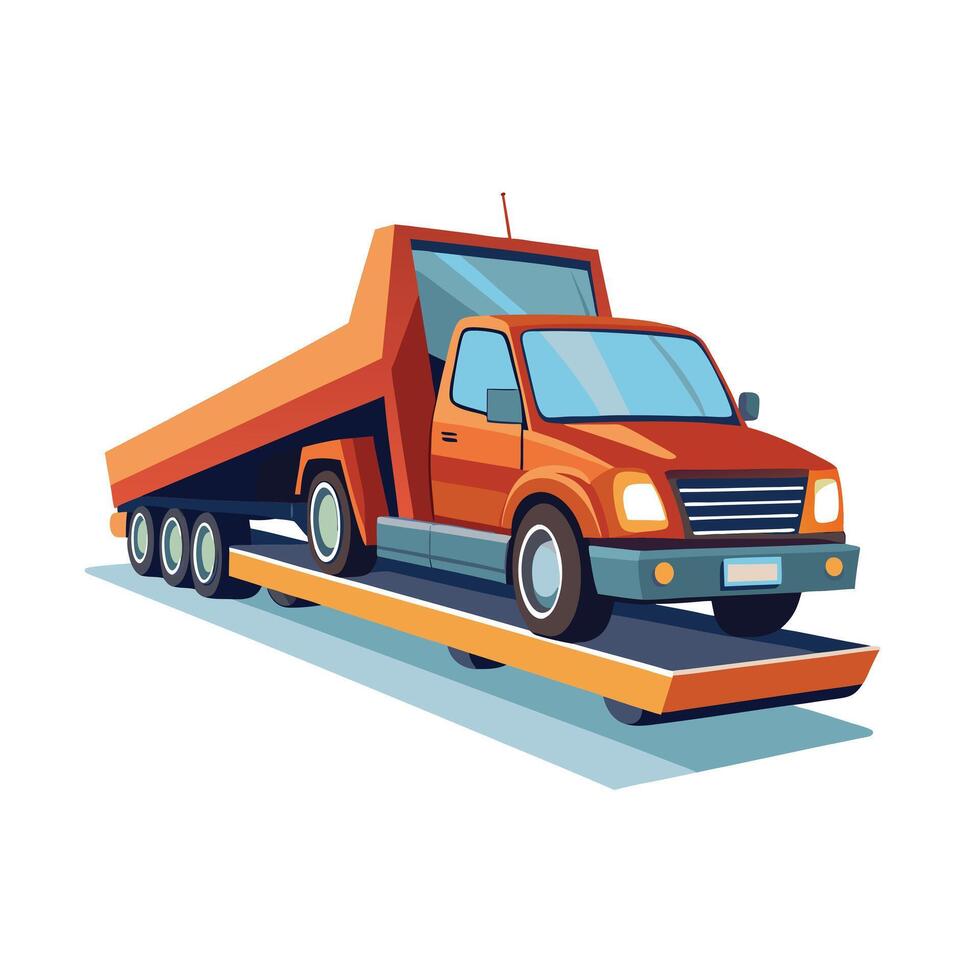Realistic Truck Illustration vector