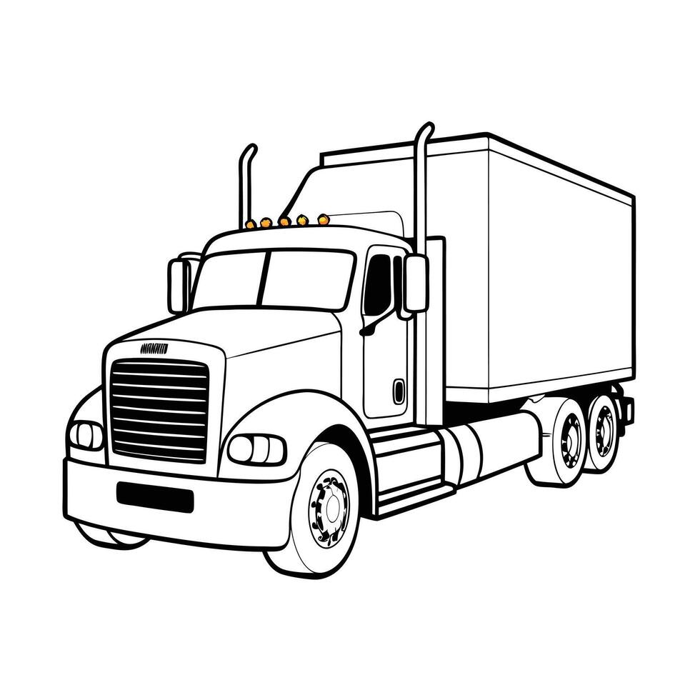 Realistic Truck Illustration vector
