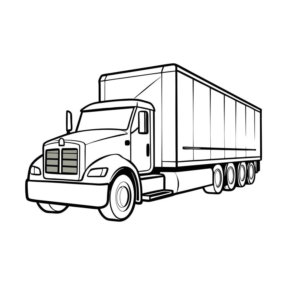 Realistic Truck Illustration vector