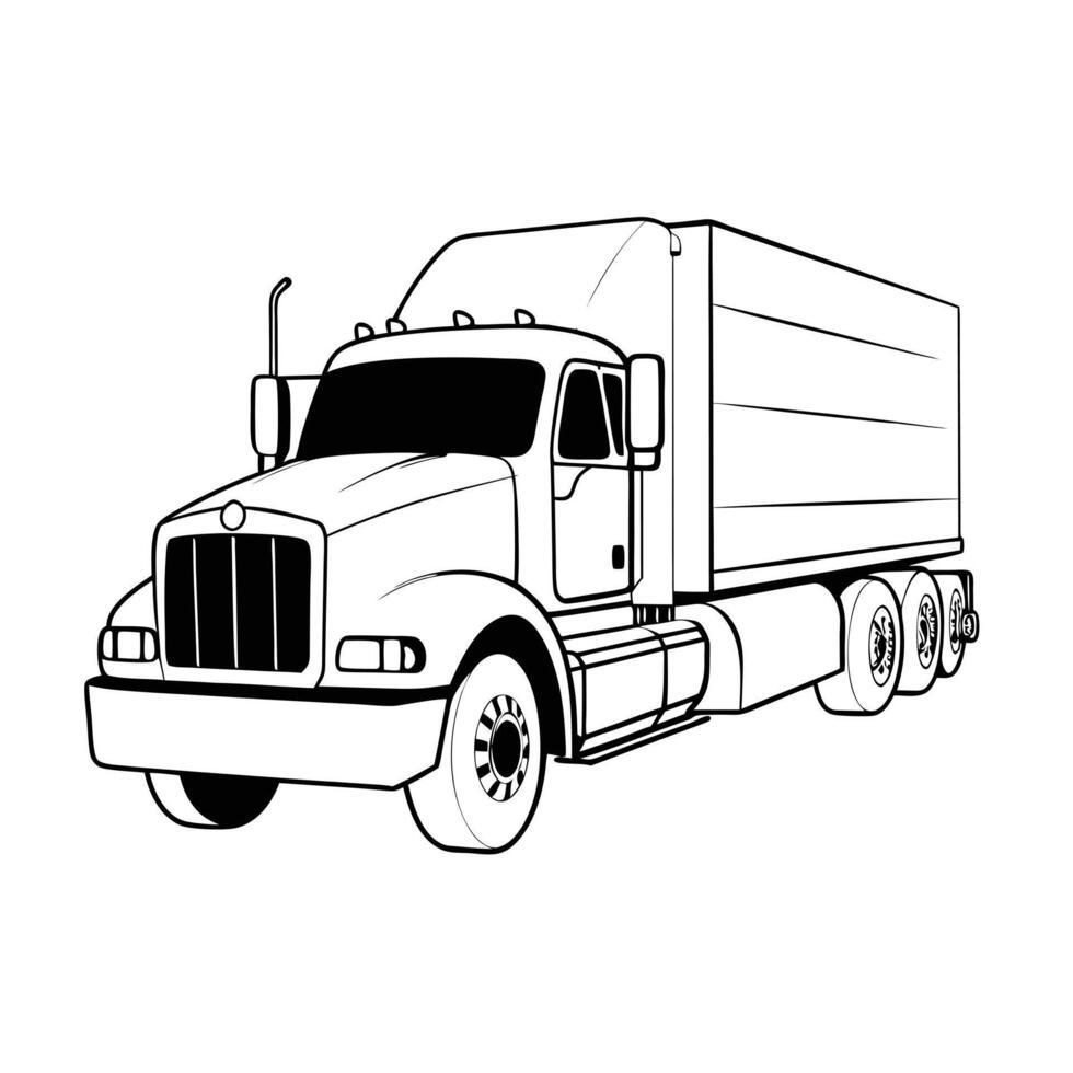 Realistic Truck Illustration vector