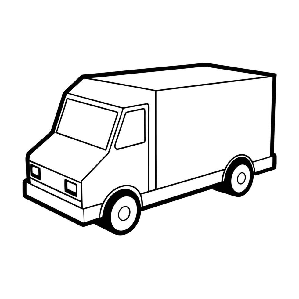 Realistic Truck Illustration vector