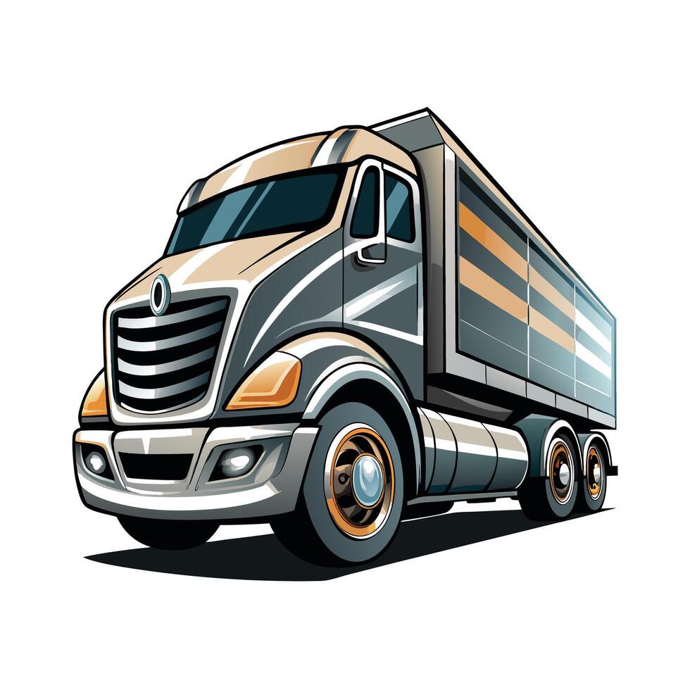Realistic Truck Illustration vector