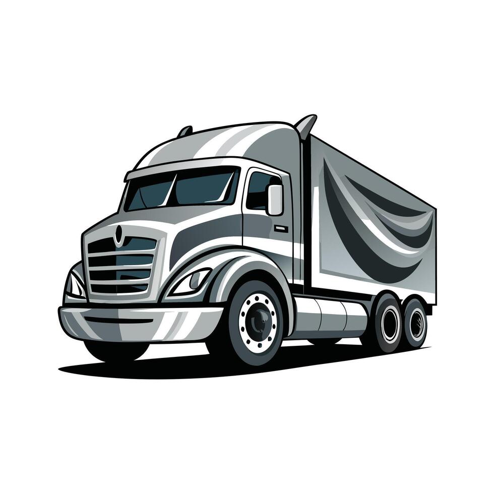 Realistic Truck Illustration vector