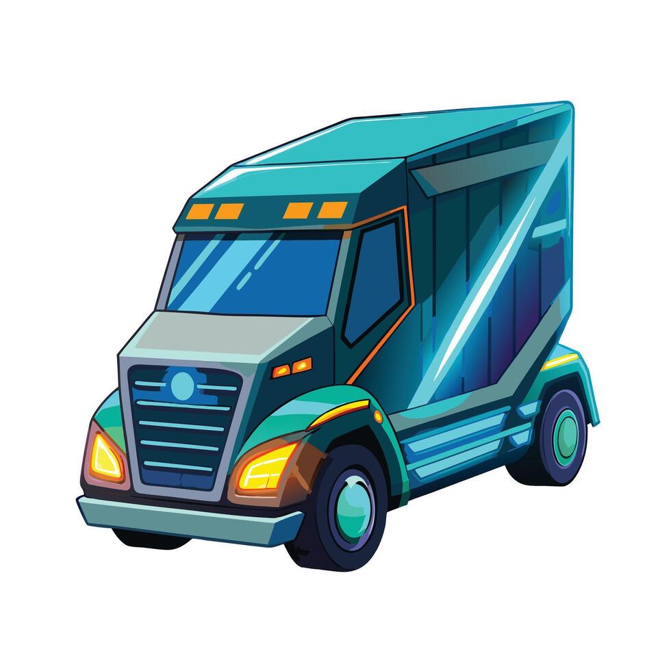Realistic Truck Illustration vector