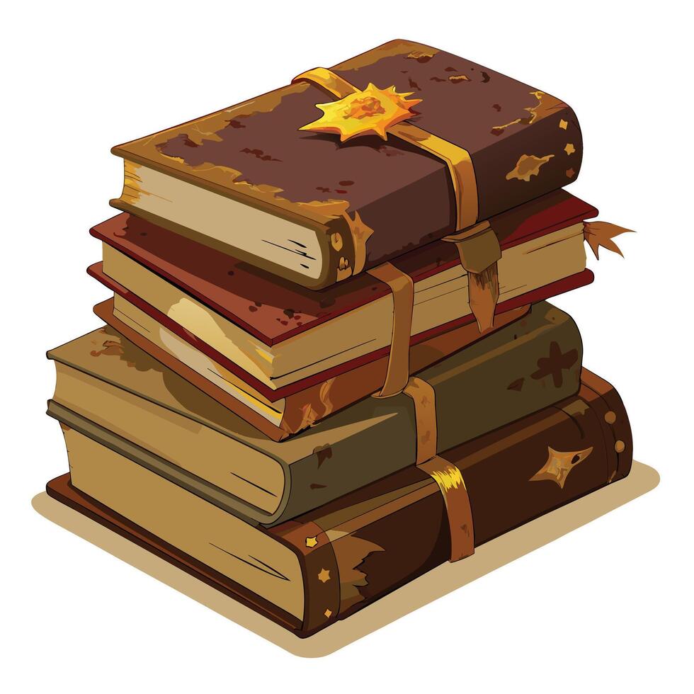 Book stack Illustration concept vector