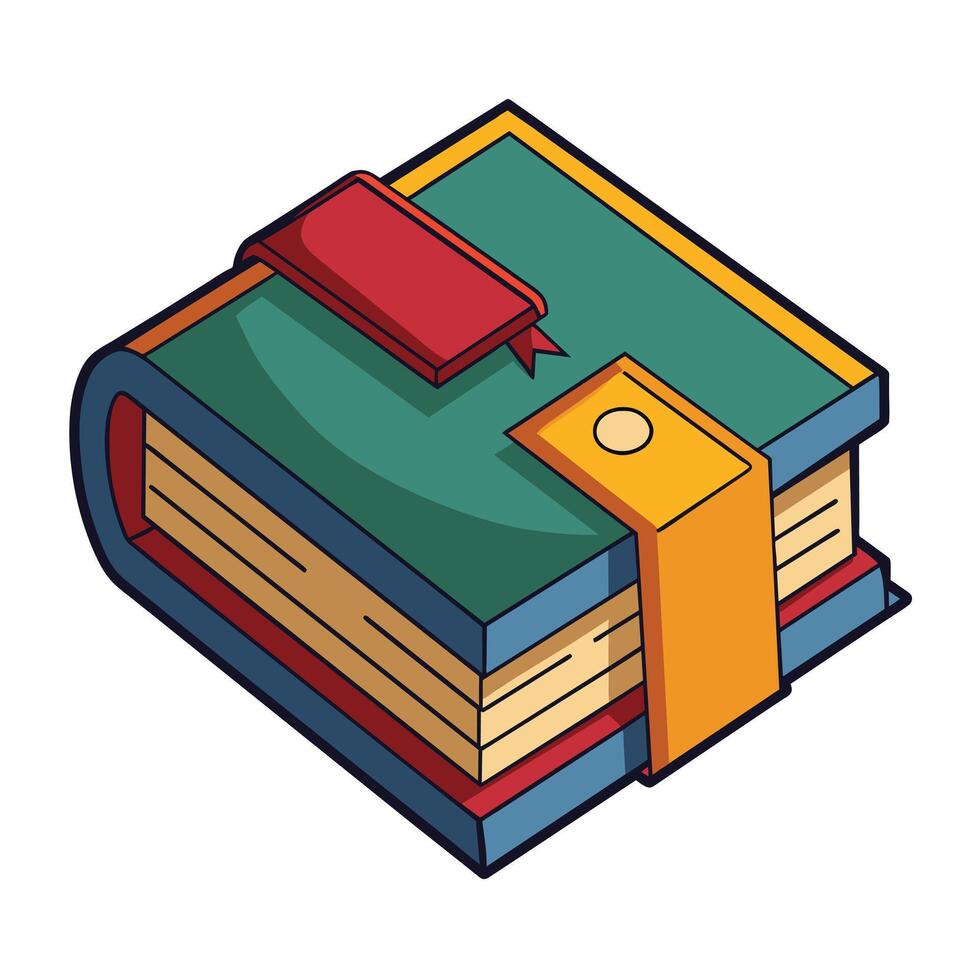 Book stack Illustration concept vector
