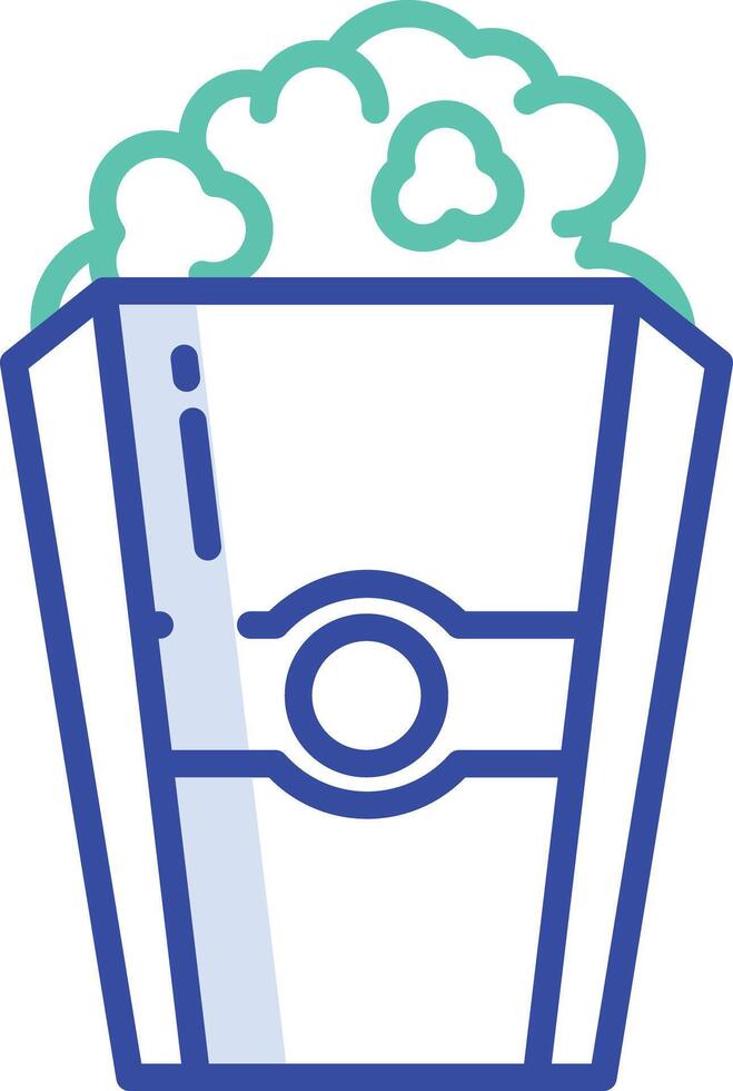 popcorn outline color illustration vector