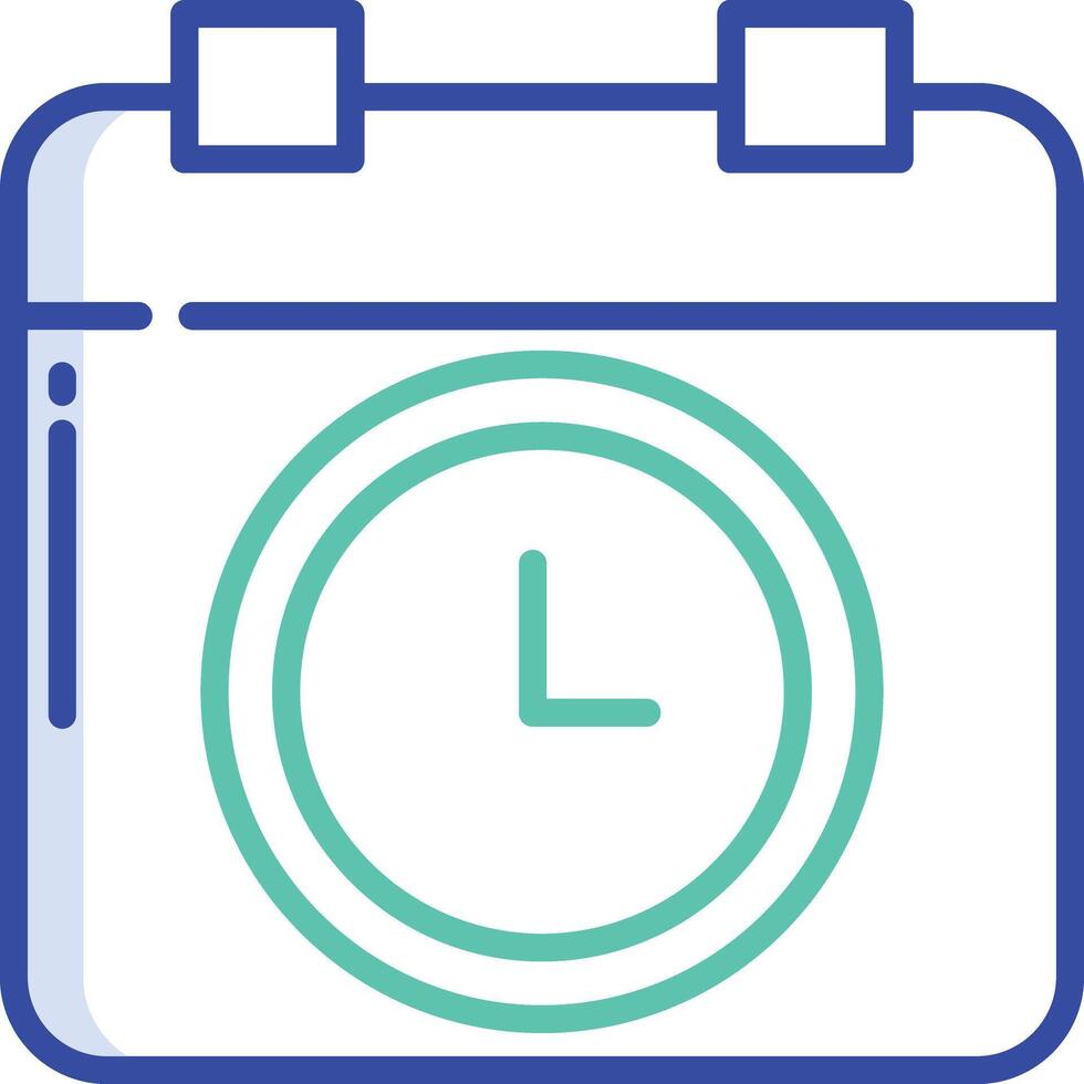 Date outline color illustration vector