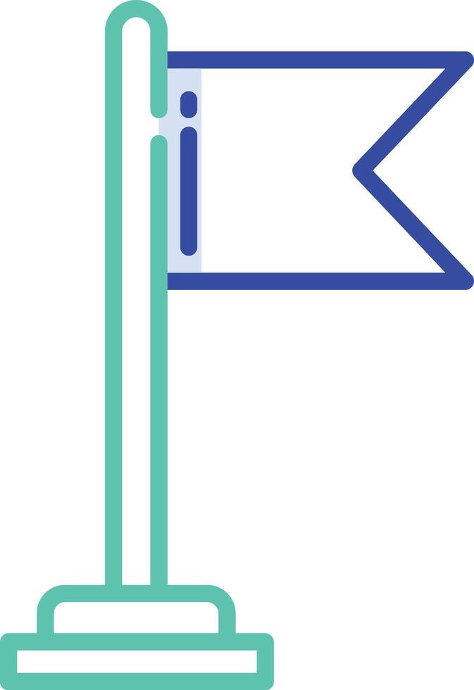 Flag outline color illustration vector