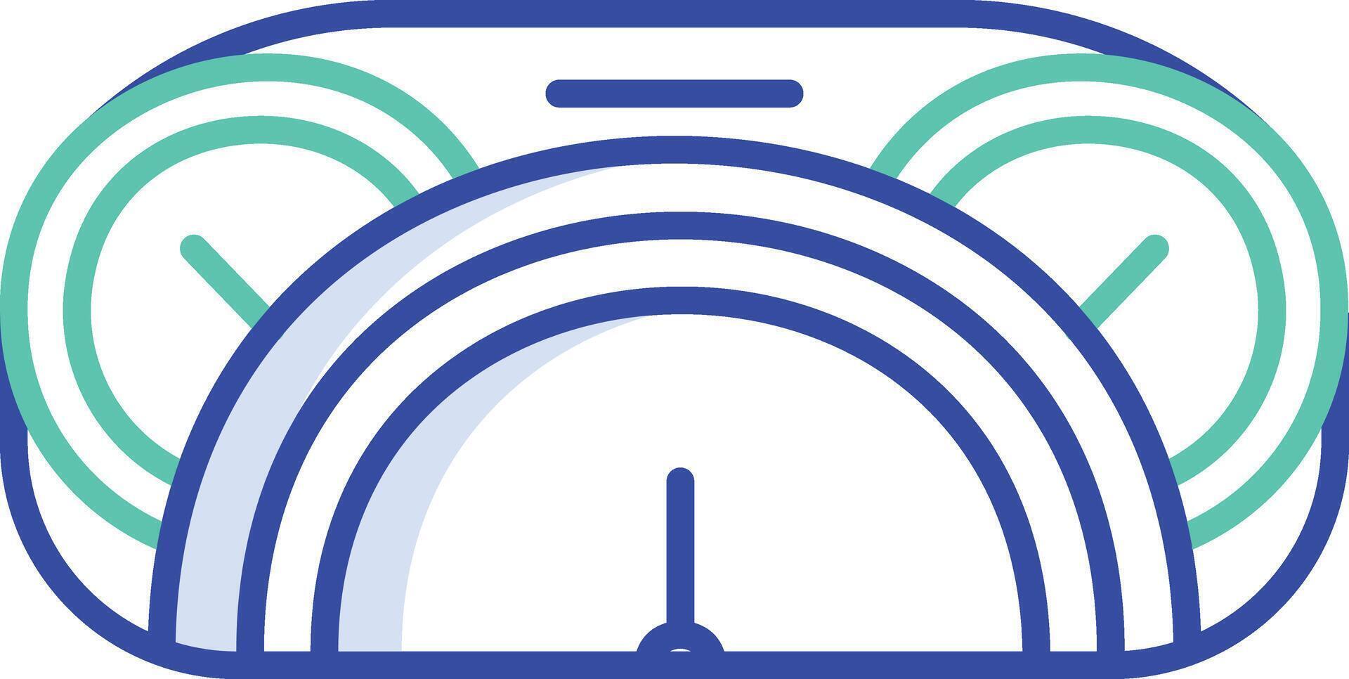 Speedometer outline color illustration vector