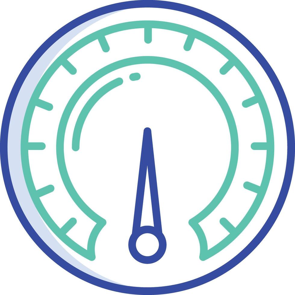 Speedometer outline color illustration vector