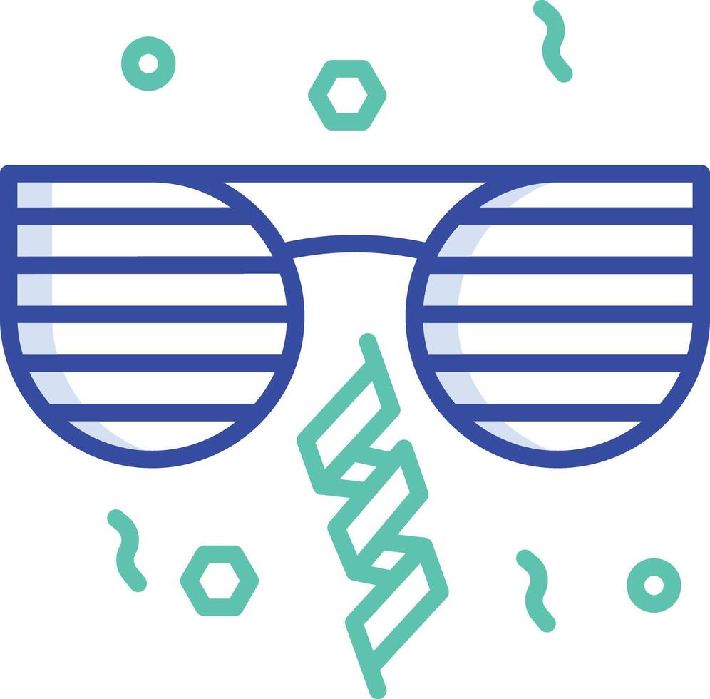 Sunglasses outline color illustration vector