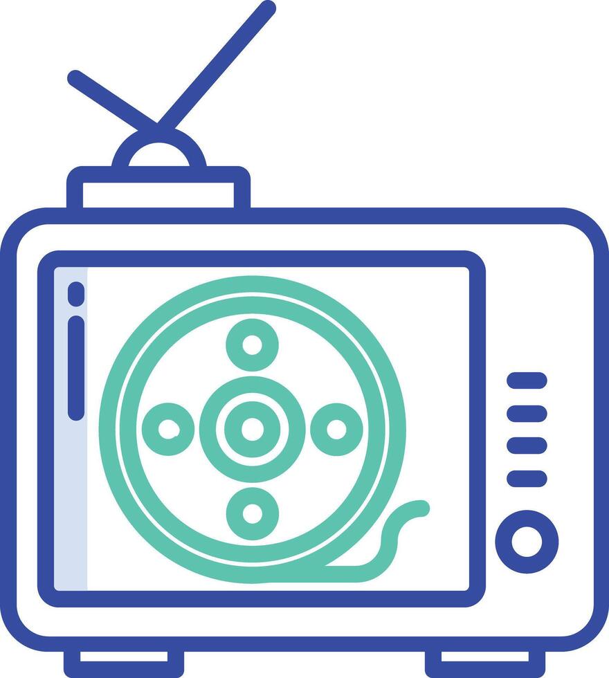 TV outline color illustrations vector