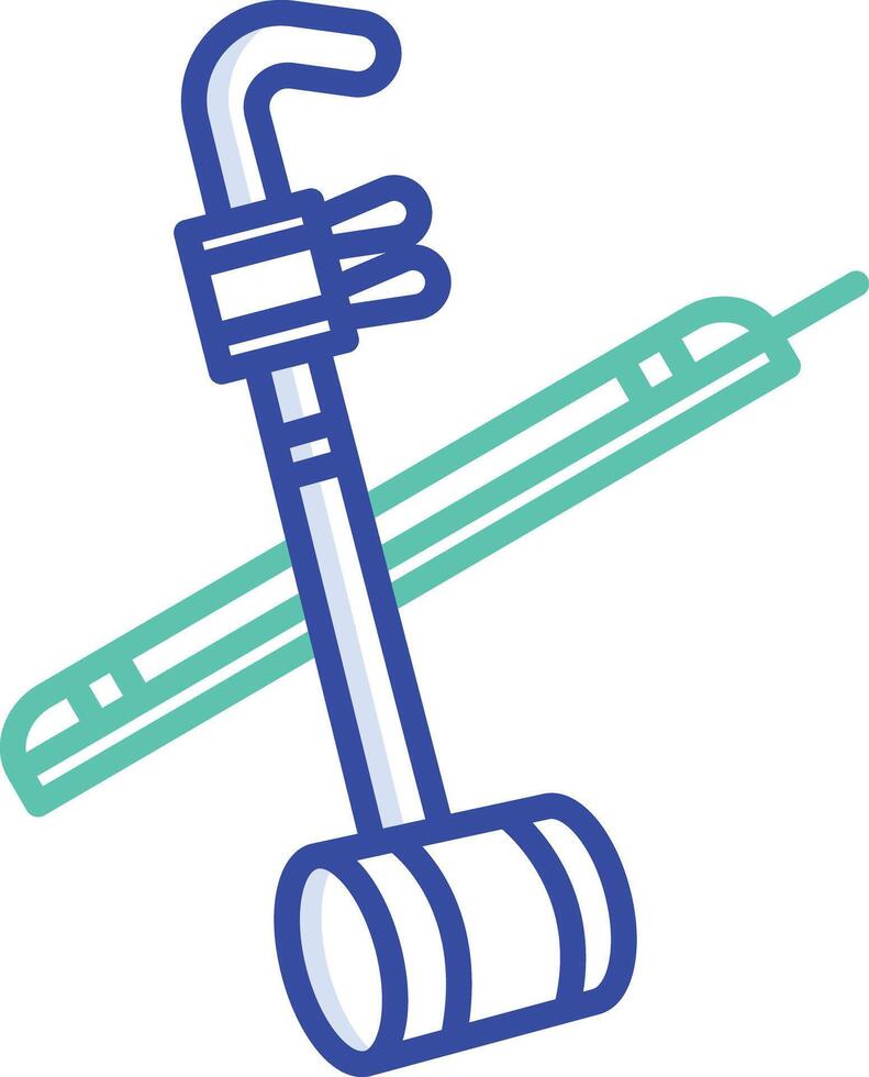Erhu music outline color illustration vector