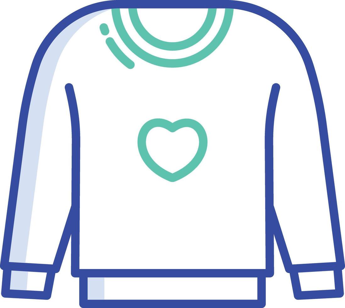 Sweatshirt outline color illustration vector