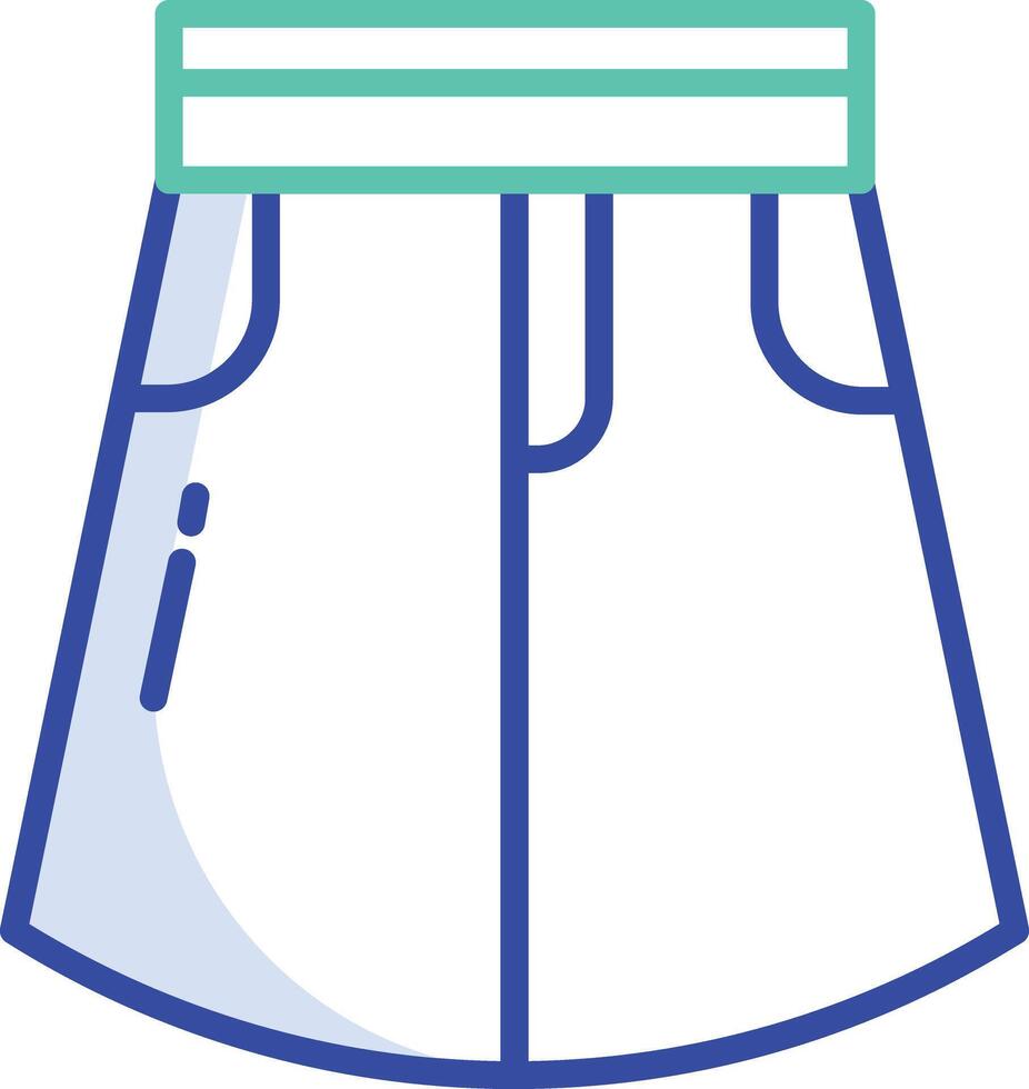 Skirt outline color illustration vector