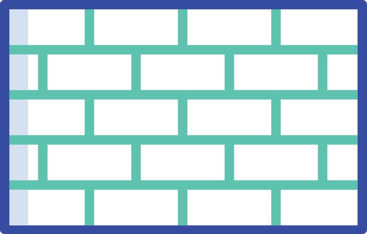 Wall outline color illustration vector