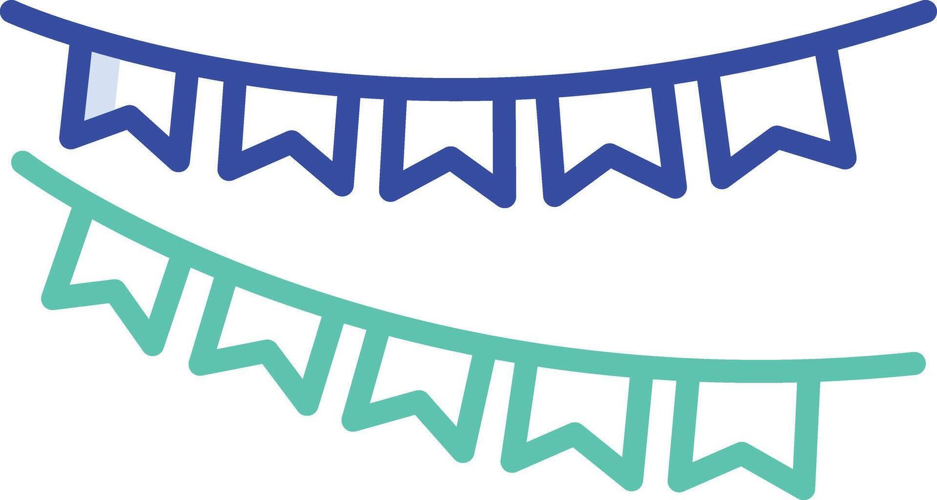 garland outline color illustration vector