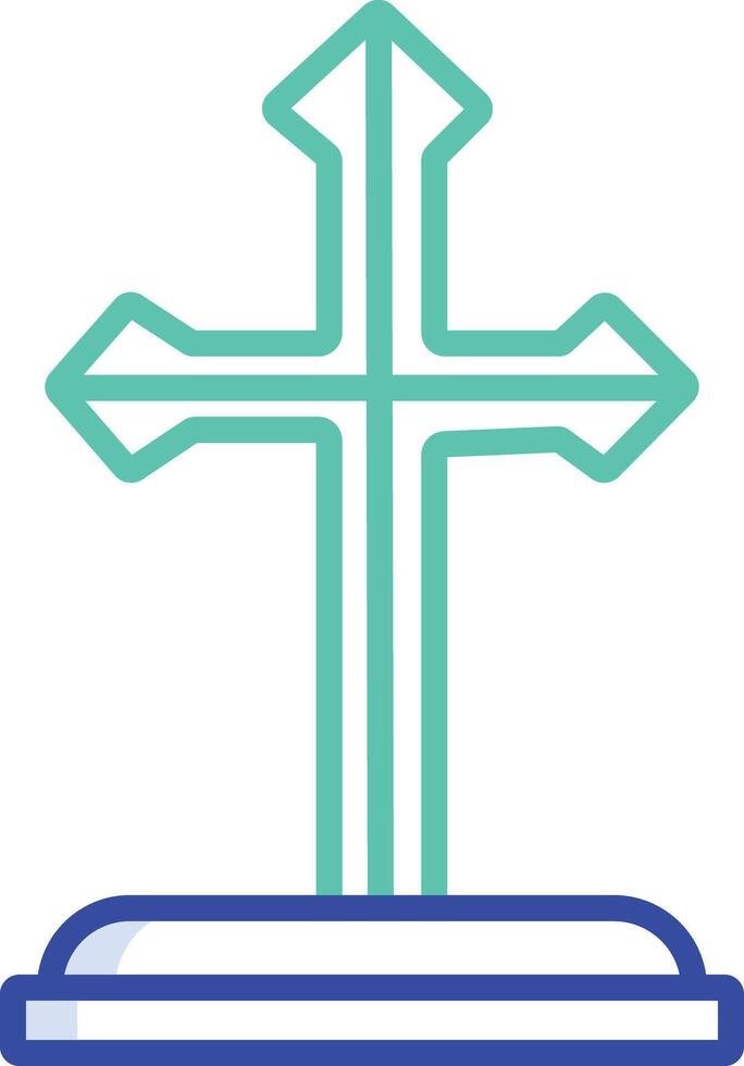 Catholicism outline color illustration vector