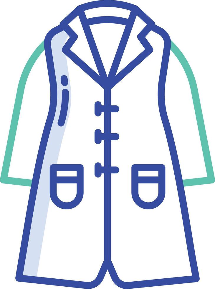 Coat outline color illustration vector