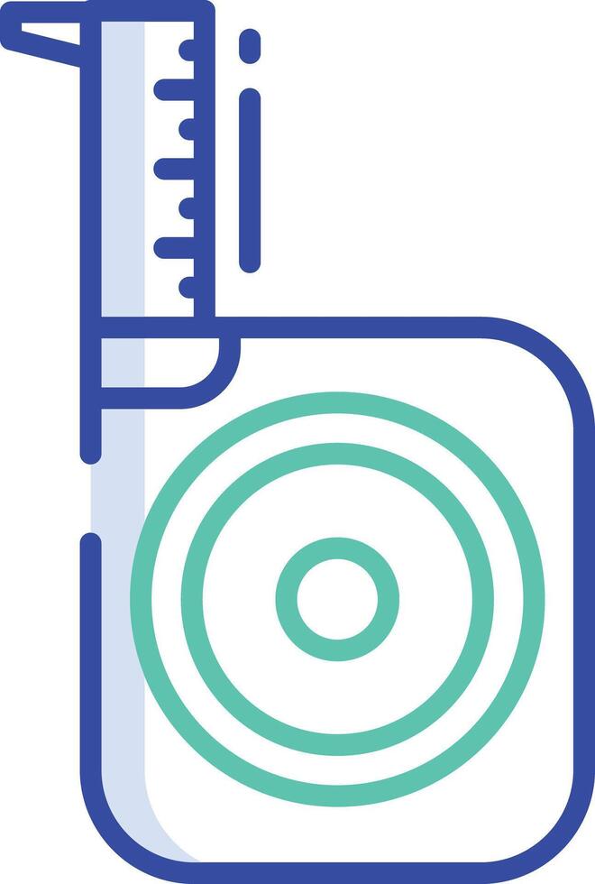 Measurement Tape outline color illustration vector