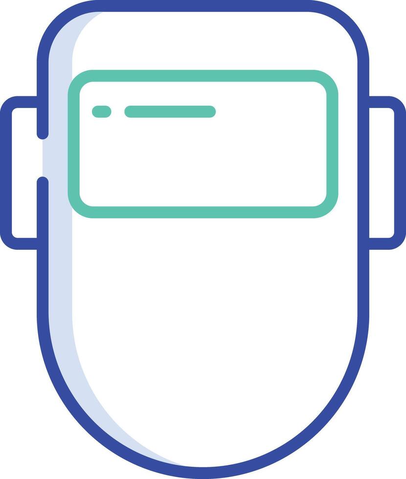 Welding Mask outline color illustration vector