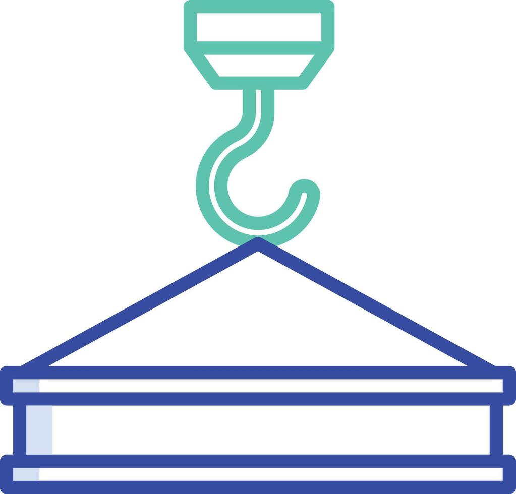 Crane outline color illustration vector